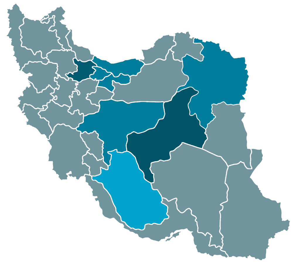 نقشه نمایندگی‌های آریوسیس