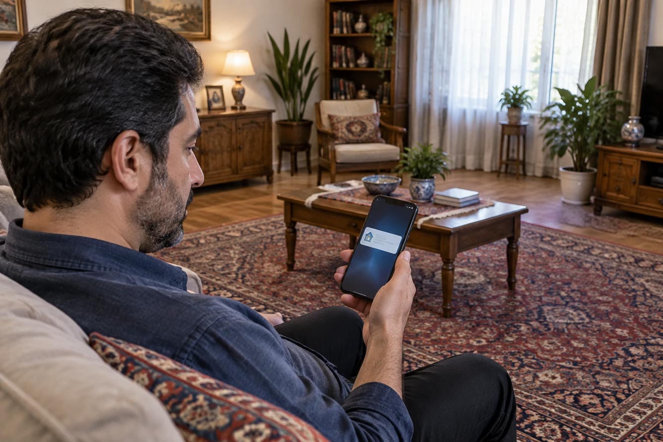 تنظیم اپلیکیشن دزدگیر سیم کارتی هوشمند