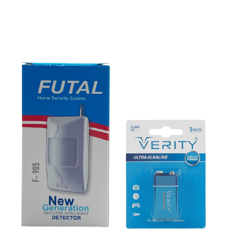 سنسور چشمی بیسیم فوتال (Futal) مدل F-905 + باتری کتابی آلکالاین 2 سنسور چشمی بیسیم فوتال (Futal) مدل F-905 + باتری کتابی آلکالاین - تصویر 2